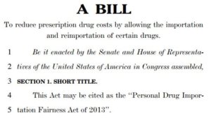 Personal Drug Importation Fairness Act of 2013 