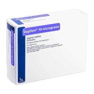 Vagifem is a suppository that treats vaginal symptoms of menopause and is manufactured by NovoNordisk.