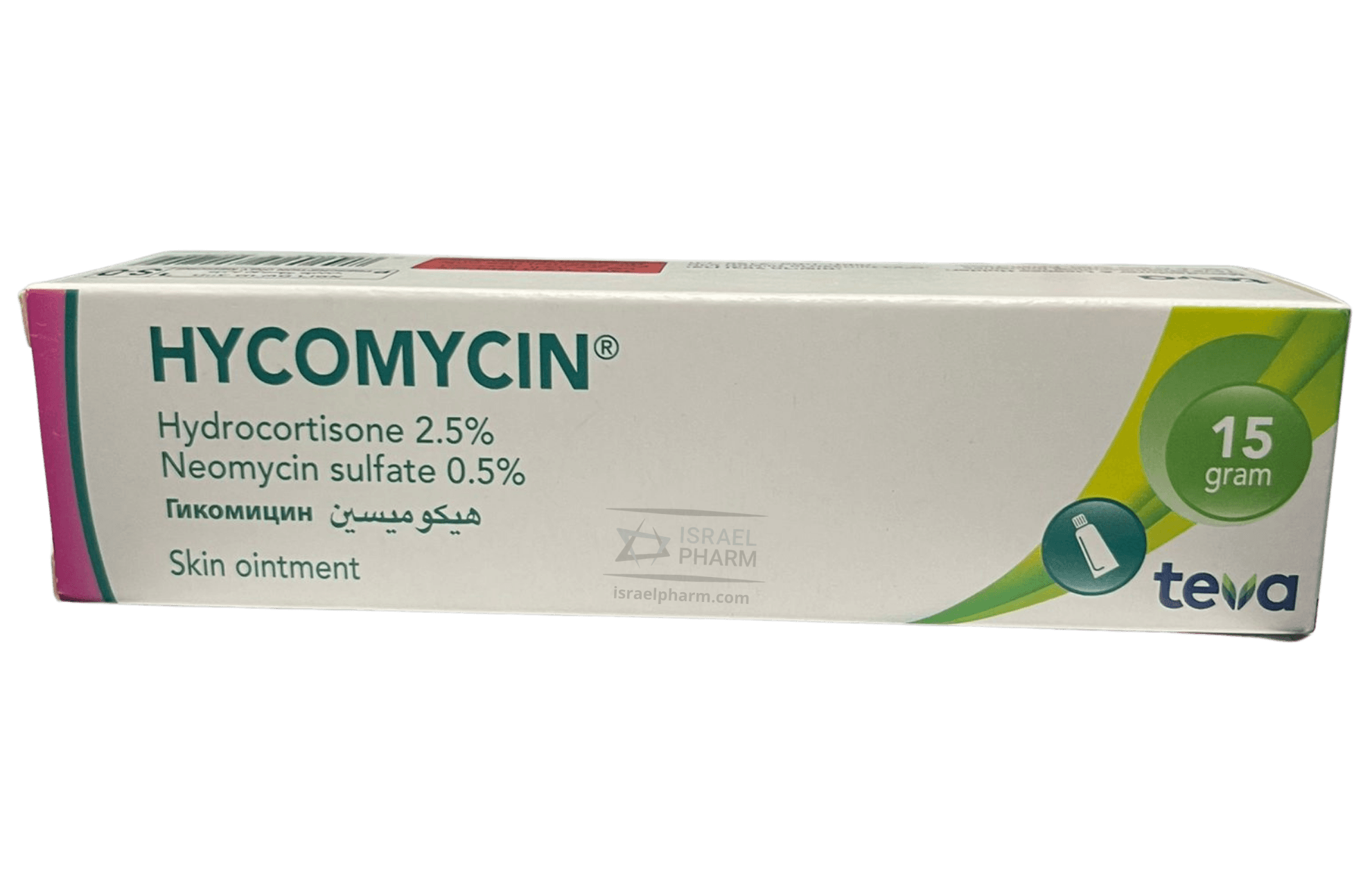 Hycomycin is a cream for eczema and dermatitis that is manufactured by Teva in Israel.