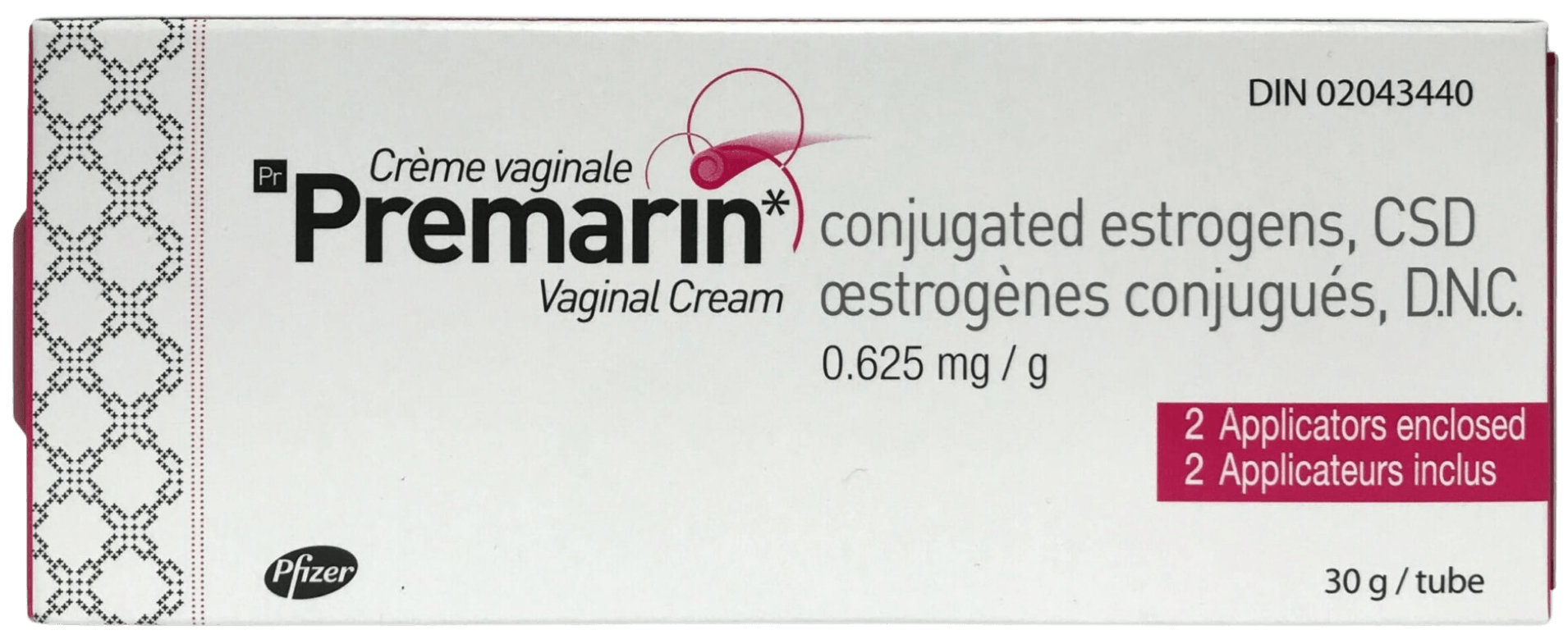 Premarin Vaginal Cream is manufactured by Pfizer to treat vaginal menopausal symptoms.