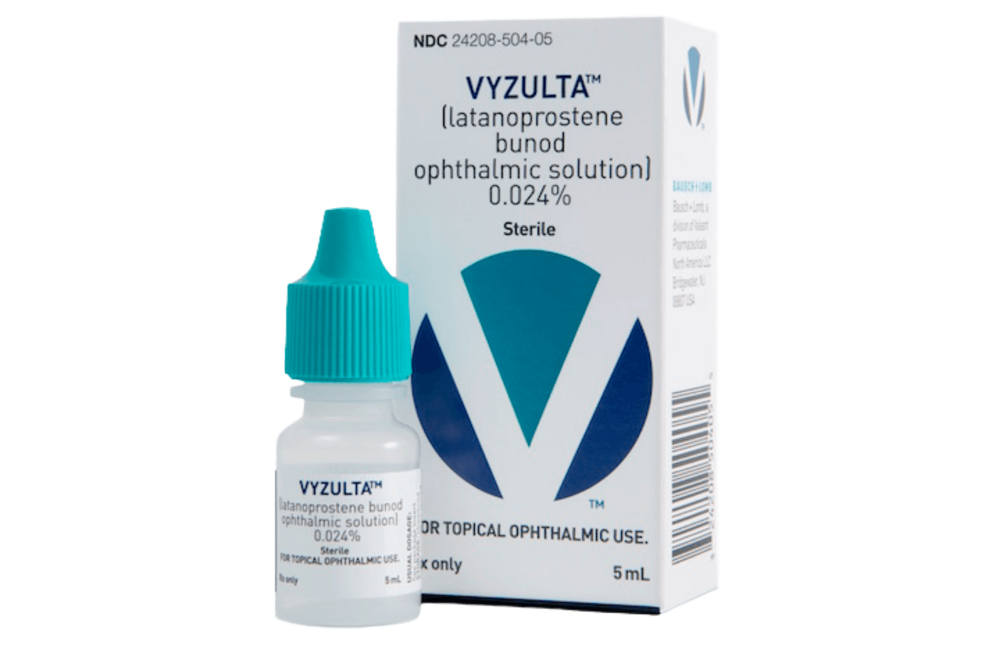 Vyzulta is an eye drop manufactured by Bausch and Lomb.