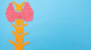Thyroid glad on blue background