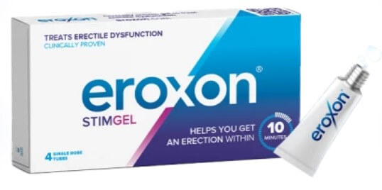  Eroxon StimGel Treatment Gel for Erectile Dysfunction - 4  Single Dose Tubes - 2 Pack : Health & Household