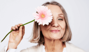 Woman in White Robe Flower Care Holiday