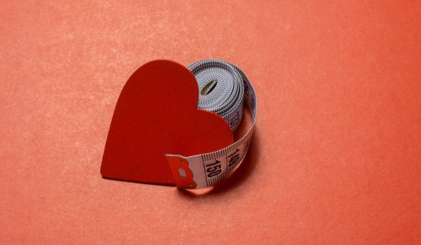 heart and measuring tape