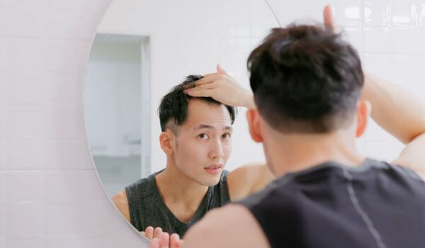 Man Worried about medicine-induced Hair Loss
