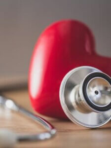 Heart and stethoscope