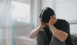 Mental health problem, Sad Male anxiety depressed lonely 