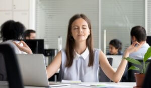 woman managing stress