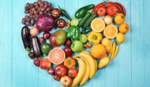 Fruits and Vegetables in Rainbow Colors