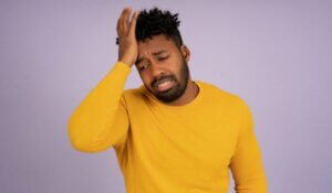 Man Looking Worried about Something.