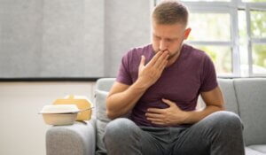 Man with heartburn - GERD