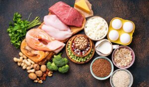Healthy food high in protein