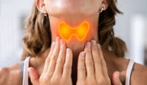Thyroid Gland Salivary Disease. Woman
