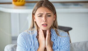Consistent strange feeling in throat could be due to thyroid gland