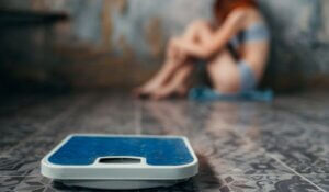 Anorexia nervosa is characterized by eating very little