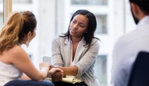 Compassionate person listening