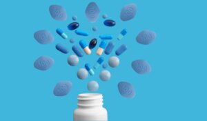 Viagra blue pill concept