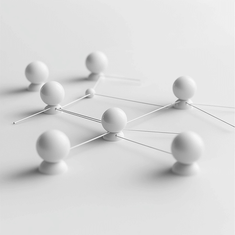 connected dots, in a molecular format