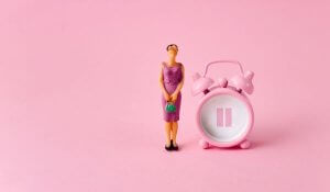 Menopause concept. Minimal concept hormone replacement