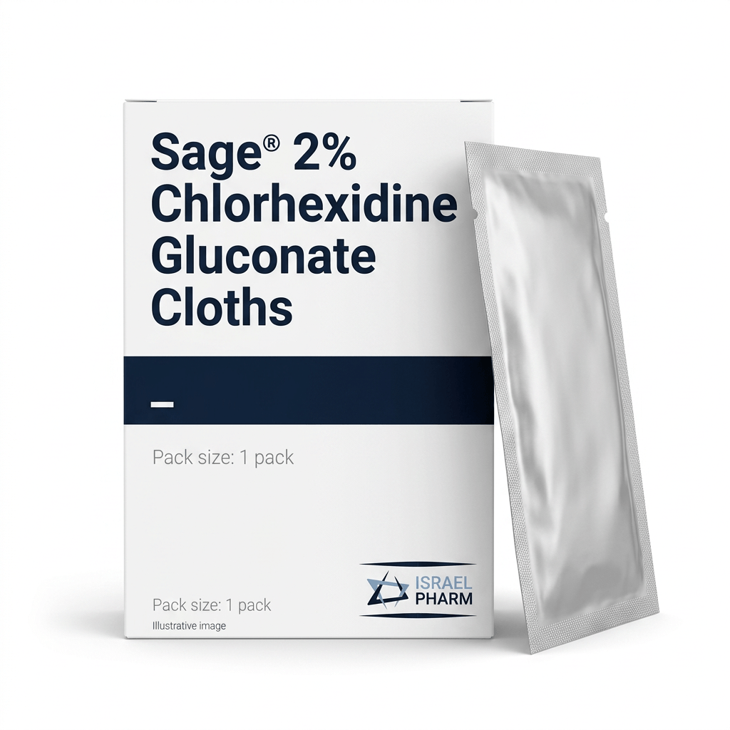 Sage® 2% Chlorhexidine Gluconate Cloths - buy online from IsraelPharm